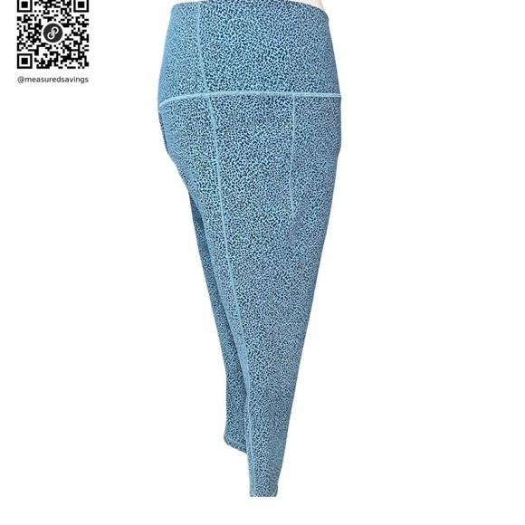 Athleta [Size 2X] Teal Cheetah Salutation Stash II Leggings - New without Tags - Picture 7 of 9